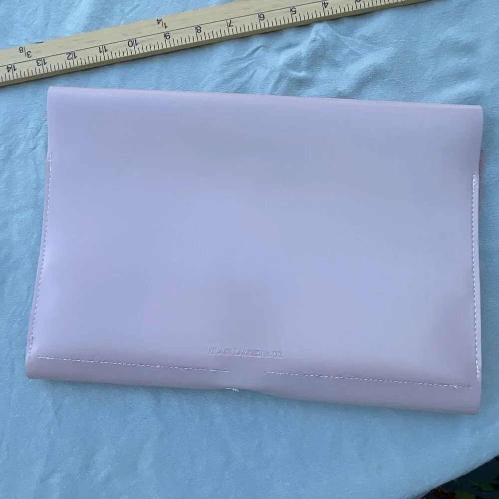 NWT Glass Ladder & Co pink portfolio or clutch